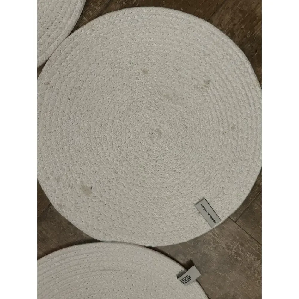 CUPCAKES & CASHMERE SET OF 4 MULTICOLOR HEARTS POLYESTER CHARGERS,PLACEMATS -15